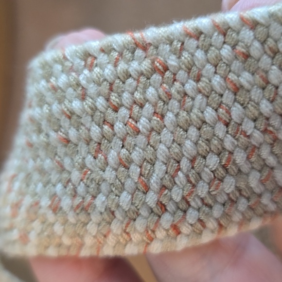 Woven tweed type upper sandals - Picture 4 of 4